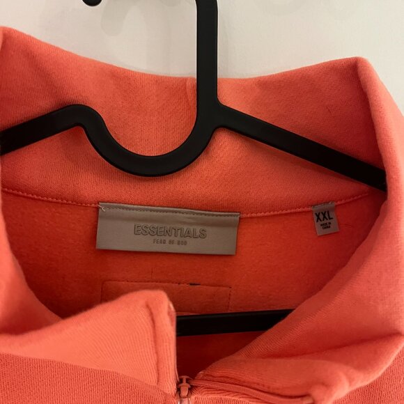 NWT Fear of God Essentials Zip Up Jacket Coral XXL - Picture 3 of 5